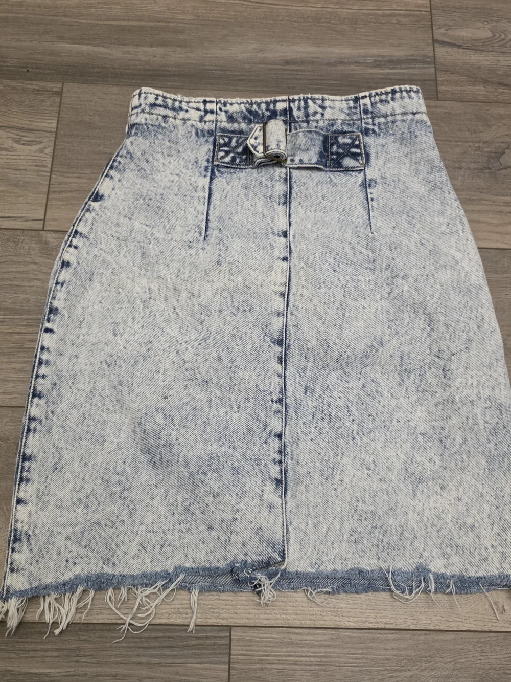 Vintage 80s Filippo Totti Acid Wash High Waisted Denim Skirt - Size 5/6